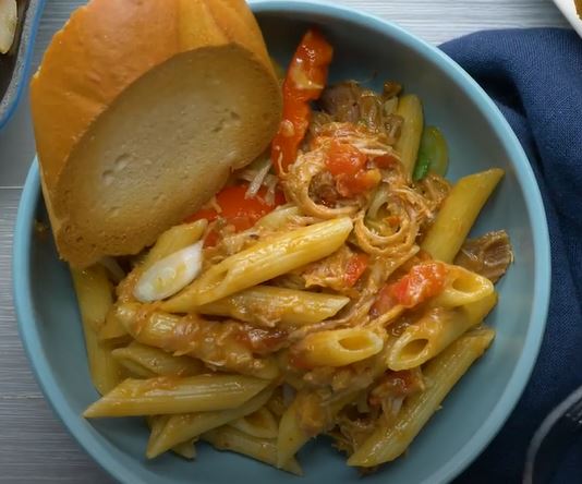BBQ Pork and Penne Skillet